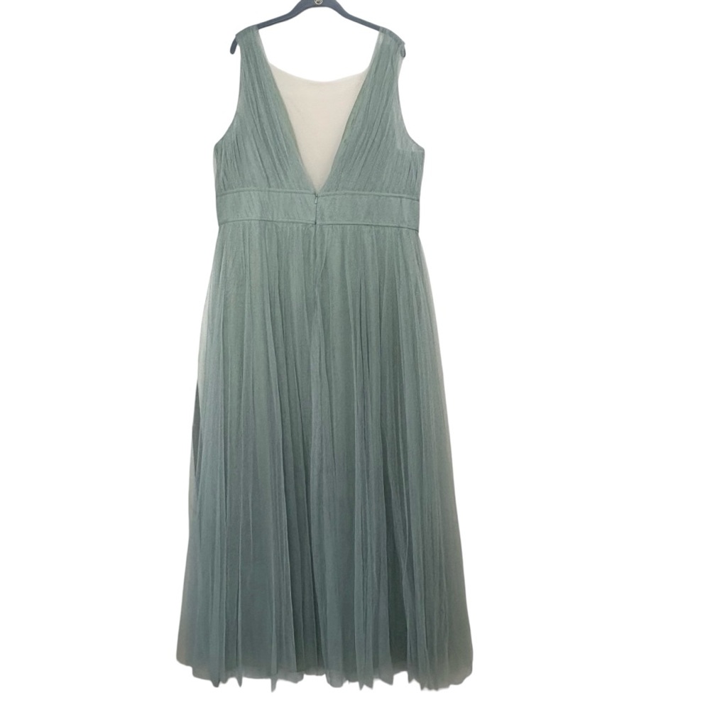 BHLDN Anthropologie Jenny Yoo Sarita gown Green tulle maxi dress plus size 26 - Picture 4 of 9